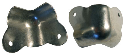 Corner - 2 Hole Chrome Cutout Corner/ Set of 4 w/screws